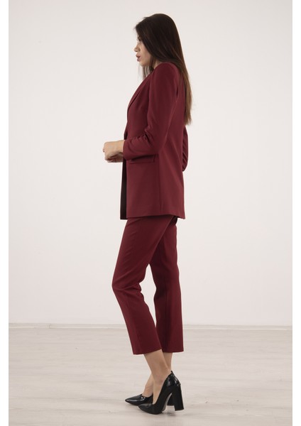 Bordo Blazer Ceket Pantolon Ikili Takım 0106305.04 fırsatları