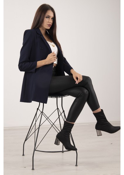 Lacivert Vatkalı Astarlı Blazer Ceket 0105110.02 fırsatları