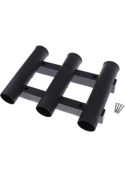 Tekne için 3 Tüp Çubuk Tutucu Braket Soketi - Siyah (Yurt Dışından)