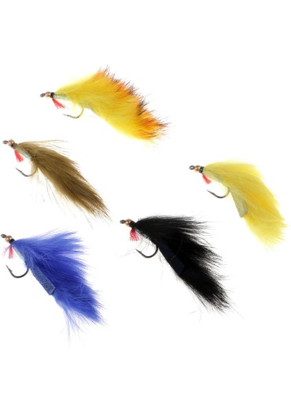 5 Adet Bakır Beadhead Zonker Fly Balıkçılık Flamalar Sinekler, 5 Renk Karışık - Paket 1 (Yurt Dışından) indirimleri