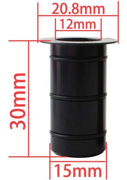 Çifti Bisiklet Hub Ön Tüp Mili Dönüşüm Koltuk Adaptörü 15MM Ila 12MM Siyah (Yurt Dışından)