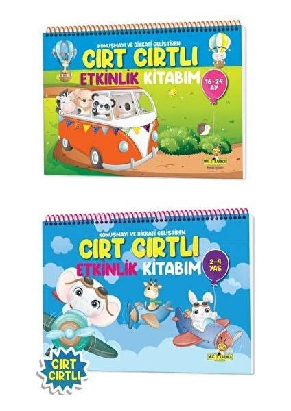 16-24 Ay ve 2-4 Yaş Cırt Cırtlı Etkinlik Kitabım (2 Li Set)