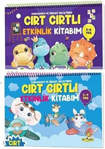 2-4 Yaş ve 3-6 Yaş Cırt Cırtlı Etkinlik Kitabım 2 Li Set