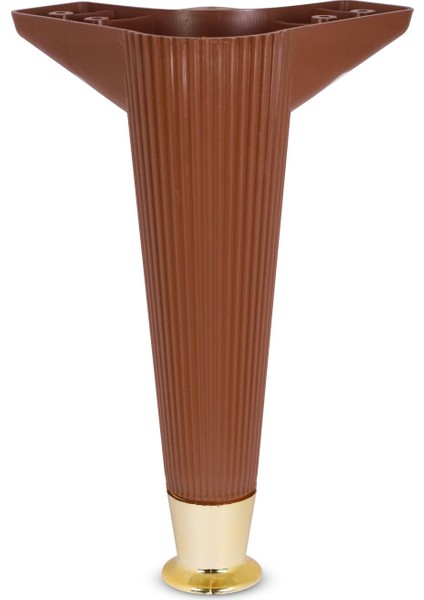 Mobilya Kanepe Koltuk Sehpa Ünite Ayağı 22 cm Baza Ayak (Kahve-Gold)
