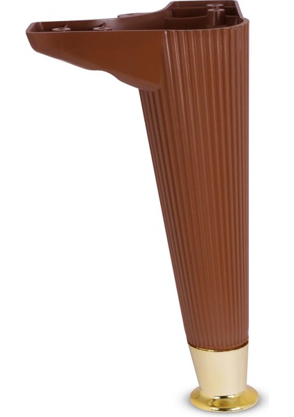 Mobilya Kanepe Koltuk Sehpa Ünite Ayağı 22 cm Baza Ayak (Kahve-Gold)