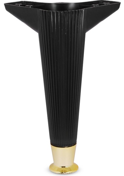 Mobilya Kanepe Koltuk Sehpa Ünite Ayağı 22 cm Baza Ayak (Siyah-Gold)