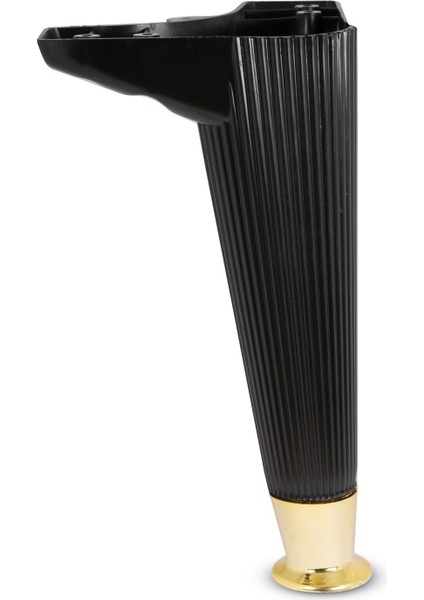 Mobilya Kanepe Koltuk Sehpa Ünite Ayağı 22 cm Baza Ayak (Siyah-Gold)