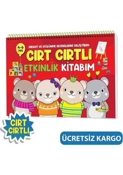 2 Kitap Set Dikkati ve Düşünme Becerilerini Geliştiren Cırt Cırtlı Etkinlik Kitabım