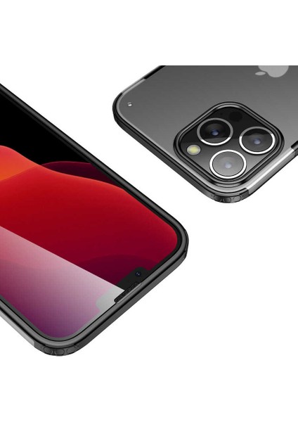 iPhone 13 Pro Venga Serisi Arkası Mat Renkli Premium Kılıf Siyah