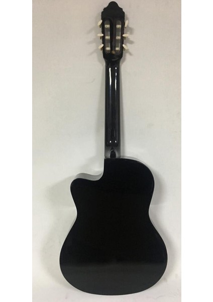 Elektro Klasik Gitar Sap Çelikli 4/4 Siyah