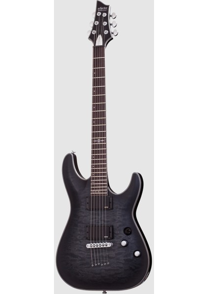 Schecter C-1 Platinum Elektro Gitar (See-Thru Siyah Saten)