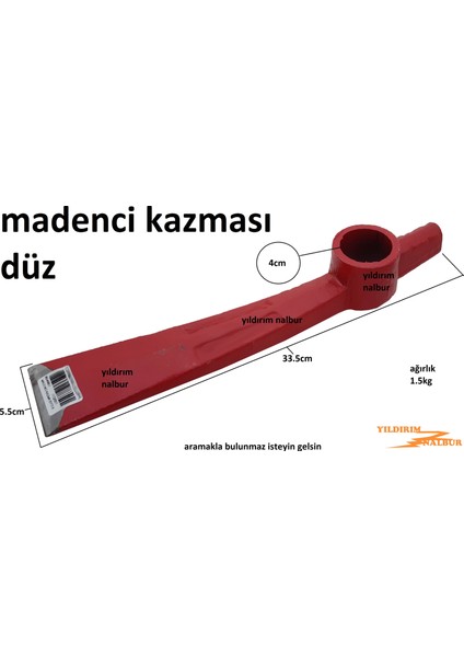 Madenci Kazması Düz Ağız Kazı Kazması Çelik Kazma fiyatları