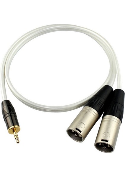 Profesyonel 3.5mm Fiş - Çift Xlr Fişler Ses Kablosu Dönüştürücü (Yurt Dışından)