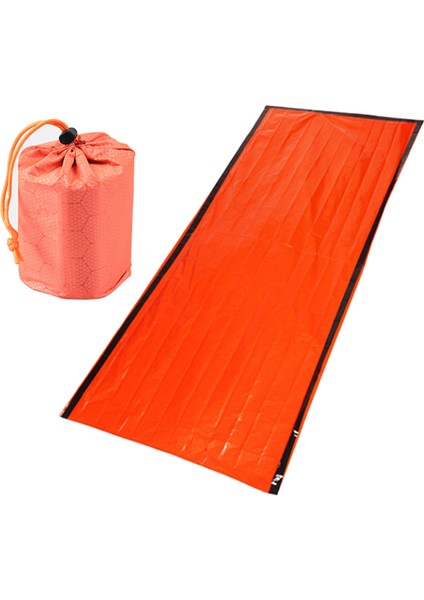 Açık Termal Acil Uyku Tulum Hayatta Kalma Yürüyüş Battaniyesi Sıcak Turuncu (Yurt Dışından) fiyatları