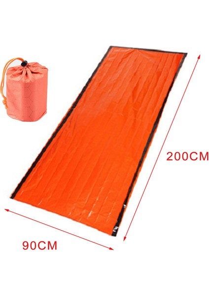 Açık Termal Acil Uyku Tulum Hayatta Kalma Yürüyüş Battaniyesi Sıcak Turuncu (Yurt Dışından) fırsatları