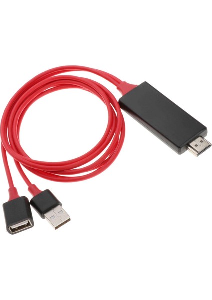 4 K USB Powered USB Için HDMI Dönüştürücü Adaptörü iPhone x / 8/8 Artı / 7 Kırmızı (Yurt Dışından)