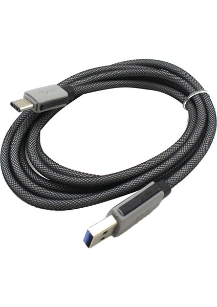 Örgülü USB Tipi C 3.1 Usb-C Şarj Şarj Kablosu Samsung S8 / S9 G6 (Yurt Dışından)