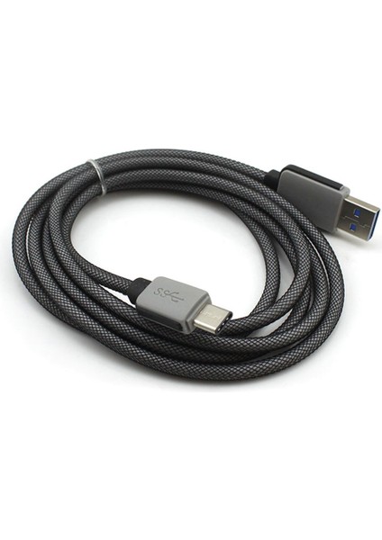 Örgülü USB Tipi C 3.1 Usb-C Şarj Şarj Kablosu Samsung S8 / S9 G6 (Yurt Dışından)