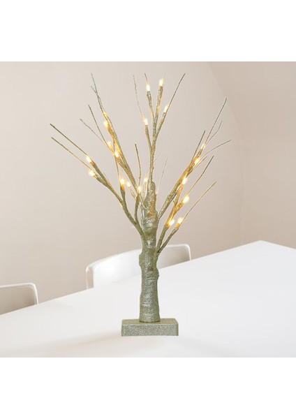 24 LED Ağaç Işık Ev Masa Için Kapalı Noel Partisi Dekorasyon Gümüş (Yurt Dışından) modelleri