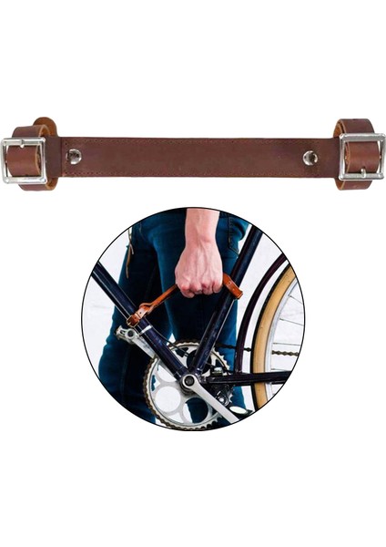 Dayanıklı Bisiklet Çerçeve Kolu Yüksek Mukavemetli Taşıma Kayışı Taşıyıcı Asansör - 225X25MM Kahverengi (Yurt Dışından)