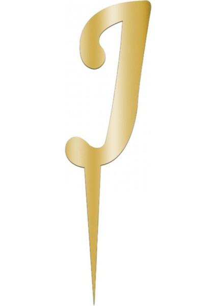 Pleksi Harf 12CM Gold J