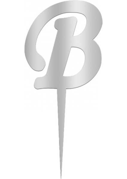Pleksi Harf 12CM Gümüş B