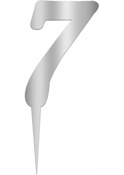 Pleksi Rakam 12CM Gümüş 7