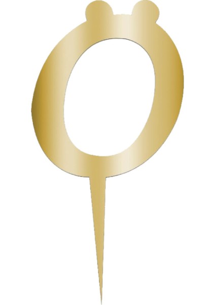 Pleksi Harf 12CM Gold Ö