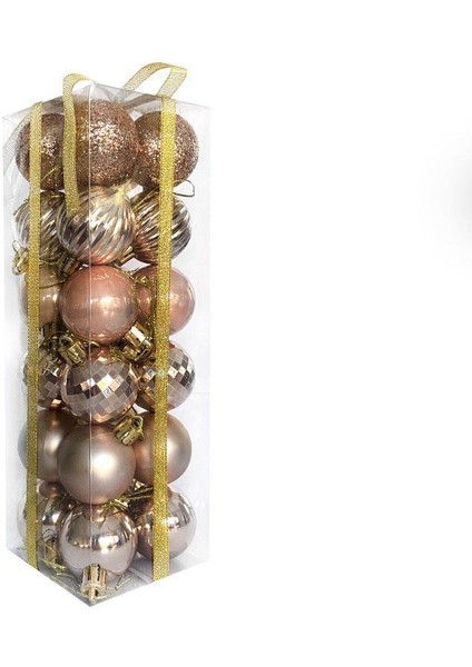 Yılbaşı Çam Ağacı Süsü Cici Top 24'lü (Rose)