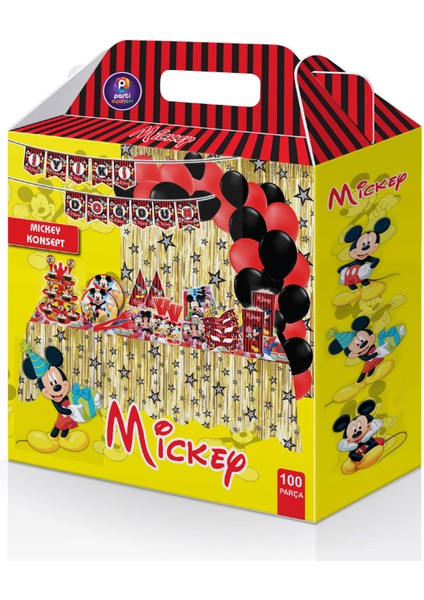 Mickey Doğum Günü Parti Seti 100 Parça
