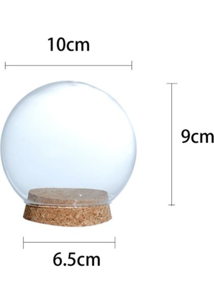 Dekoratif Top Şeklinde Cloche Jar Teraryum 10 cm fırsatları