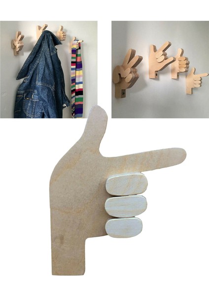 Duvar Asılı Monte Anahtar Coat Kanca Depolama Tutucu Başparmak Dizin Parmak modelleri
