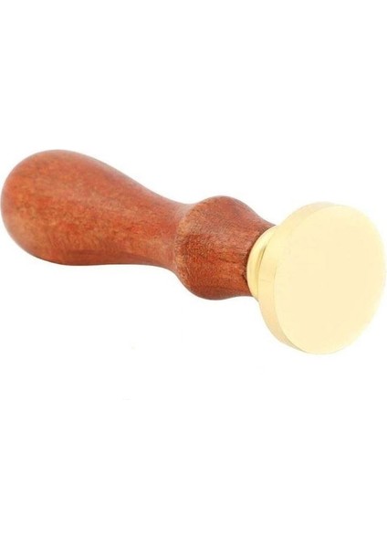 Mührü Mumu Damga 50MM Yuvarlak Boş Bakır Kafa + Gül Ağacı Sap