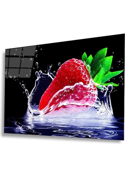 Meyveler Cam Tablo 4mm Dayanıklı Temperli Cam