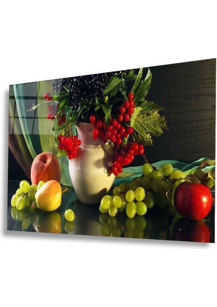 Meyveler Cam Tablo 4mm Dayanıklı Temperli Cam