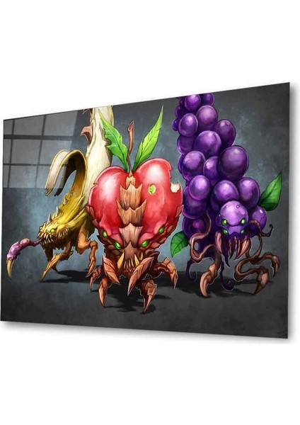 Meyveler Cam Tablo 4mm Dayanıklı Temperli Cam