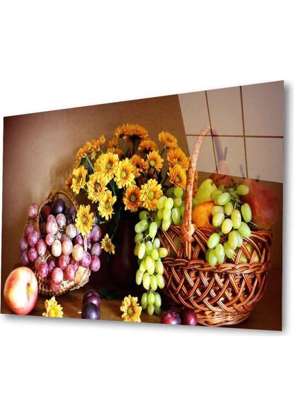Meyveler Cam Tablo 4mm Dayanıklı Temperli Cam