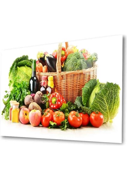 Meyveler Cam Tablo 4mm Dayanıklı Temperli Cam