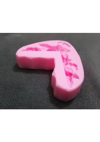 3 Boyutlu 10cm Bordür Çiçek Silikon Kalıp K-419, Kokulu Taş Sabun Alçı Mum Kalıbı