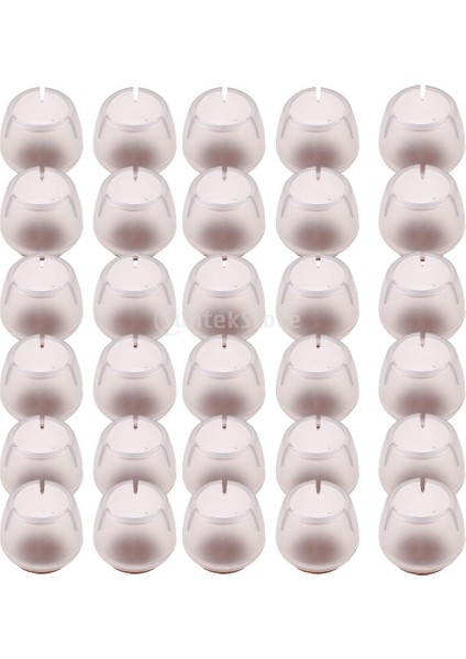 30XFIT 17-21MM Temizle Silikon Sandalye Bacak Caps Ayak Koruyucuları