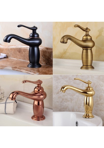 Klasik Avrupa Tarzı Vintage Karıştırma Taps Havzası Musluk Ev Otel Dekorasyon Için -, Siyah Tarif Edildiği Gibi modelleri