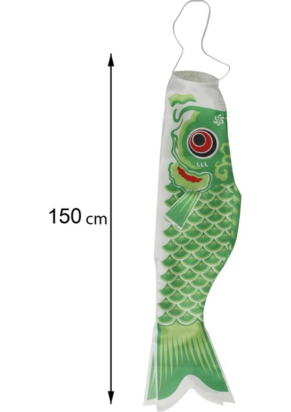 150cm Balık Şeklinde Dekoratif Uçurtma - Yeşil (Yurt Dışından)