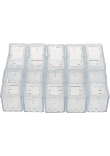 10 Adet Dikdörtgen Kauçuk Sandalye Bacak Kat Koruyucu, GENIŞLIK16-21MM, Uzunluk 34-42MM GENIŞLIK16-21MM Uzunluk 34-42MM