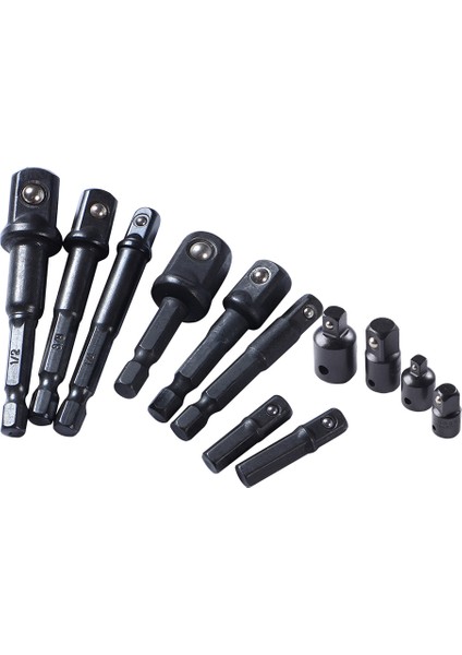 12 Adet Soket Adaptörü Seti Hex Shank Altıgen Somun Matkap Anahtarı