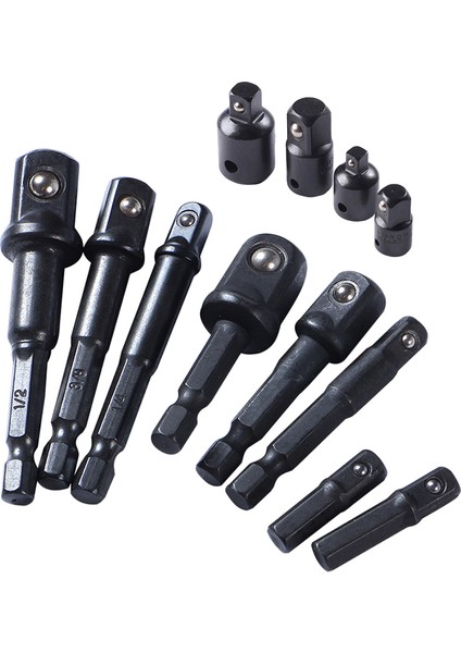 12 Adet Soket Adaptörü Seti Hex Shank Altıgen Somun Matkap Anahtarı