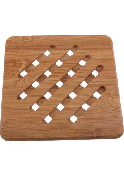 Paketi Bambu Trivet Mat Sıcak Pot Tutucu Pedleri Kare ve Yuvarlak 18X18CM