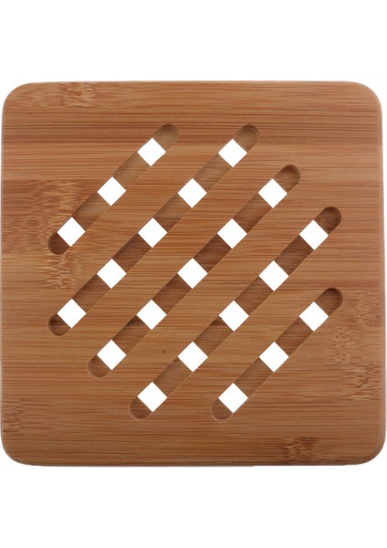 Paketi Bambu Trivet Mat Sıcak Pot Tutucu Pedleri Kare ve Yuvarlak 18X18CM