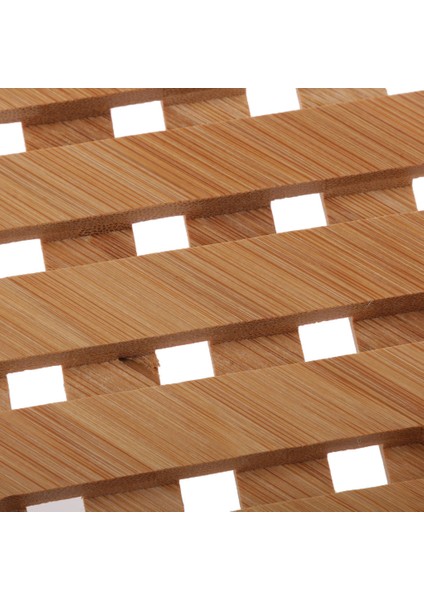 Paketi Bambu Trivet Mat Sıcak Pot Tutucu Pedleri Kare ve Yuvarlak 18X18CM