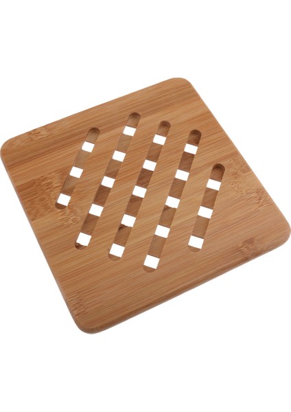 Paketi Bambu Trivet Mat Sıcak Pot Tutucu Pedleri Kare ve Yuvarlak 18X18CM