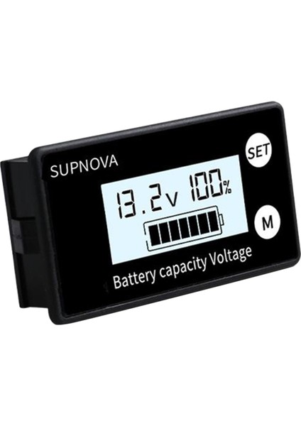 LCD Akü Kapasitesi Monitör Ölçer Ölçer, Dc 8 V-100 V Pil Durumu Ekran, Lityum Pil Kapasitesi Gerilim Ölçer Monitör -, 61X33X15MM Style2